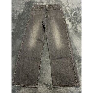 SIZE 29 Levis Premium Ribcage Straight Ankle Jeans Faded Black NWOT